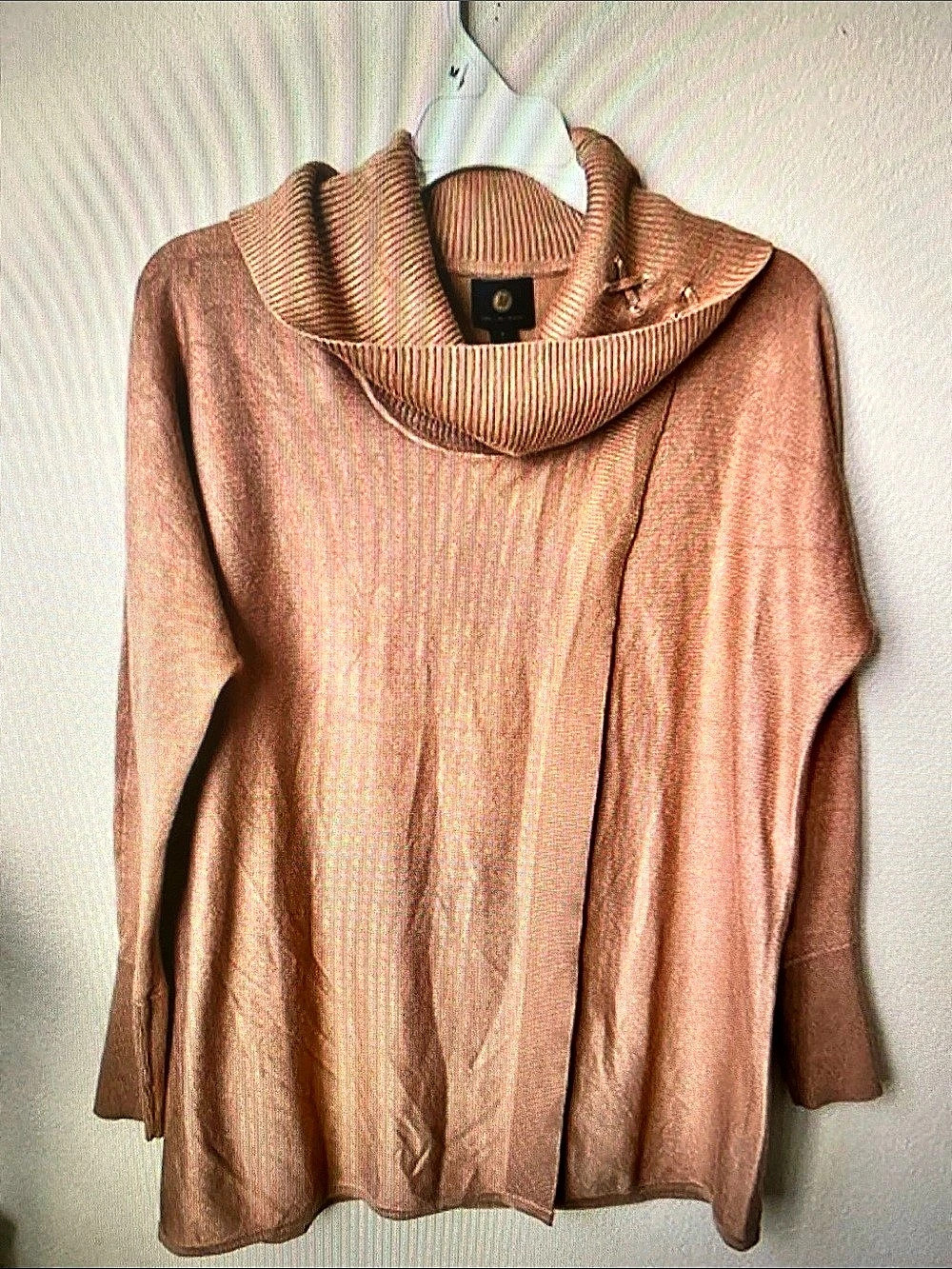 JM Collection Cowl Neck Sweater in Brown Size Like New